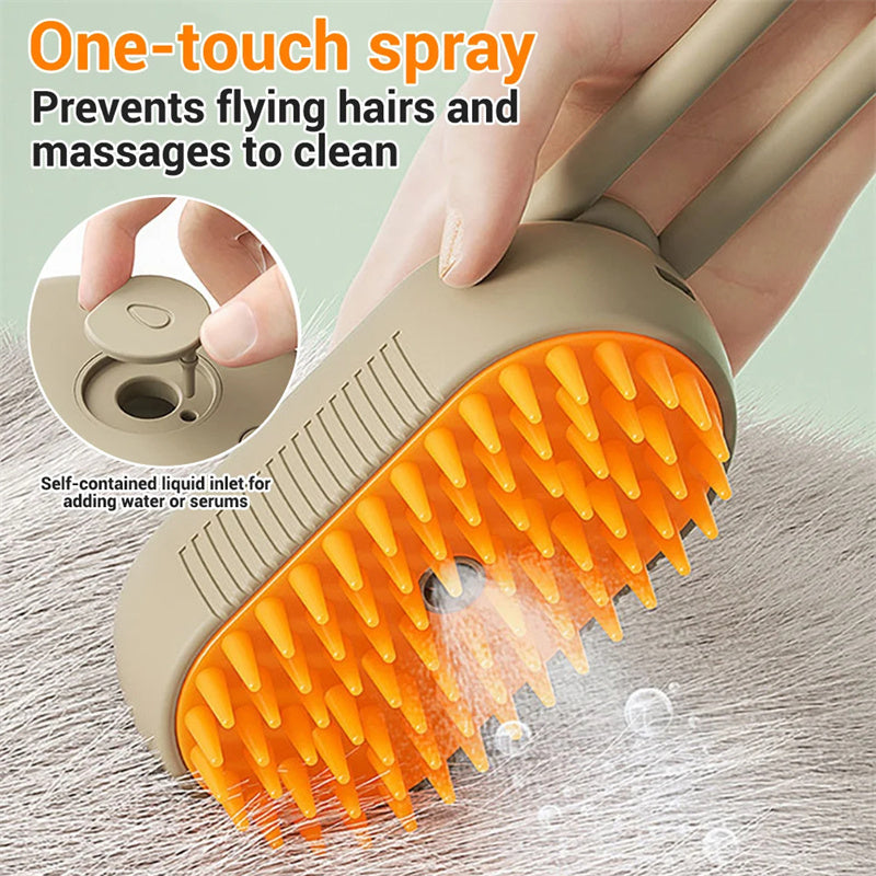 Pecatty-Cat Steam Brush Steamy Dog Brush 3 In 1 Electric Spray Cat Hair Brushes For Massage Pet Grooming Comb Hair Removal Combs Pet Products