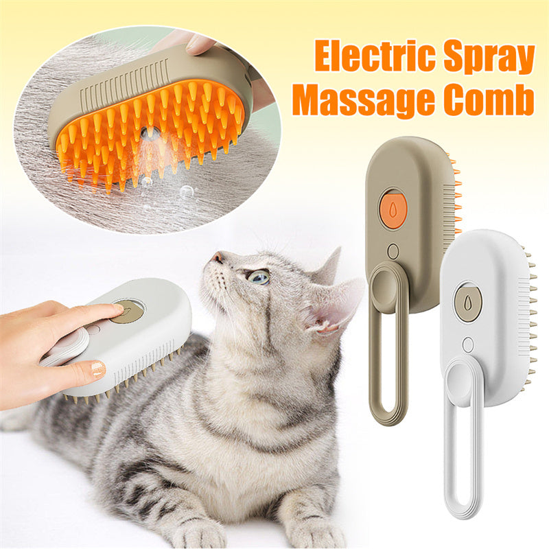 Pecatty-Cat Steam Brush Steamy Dog Brush 3 In 1 Electric Spray Cat Hair Brushes For Massage Pet Grooming Comb Hair Removal Combs Pet Products