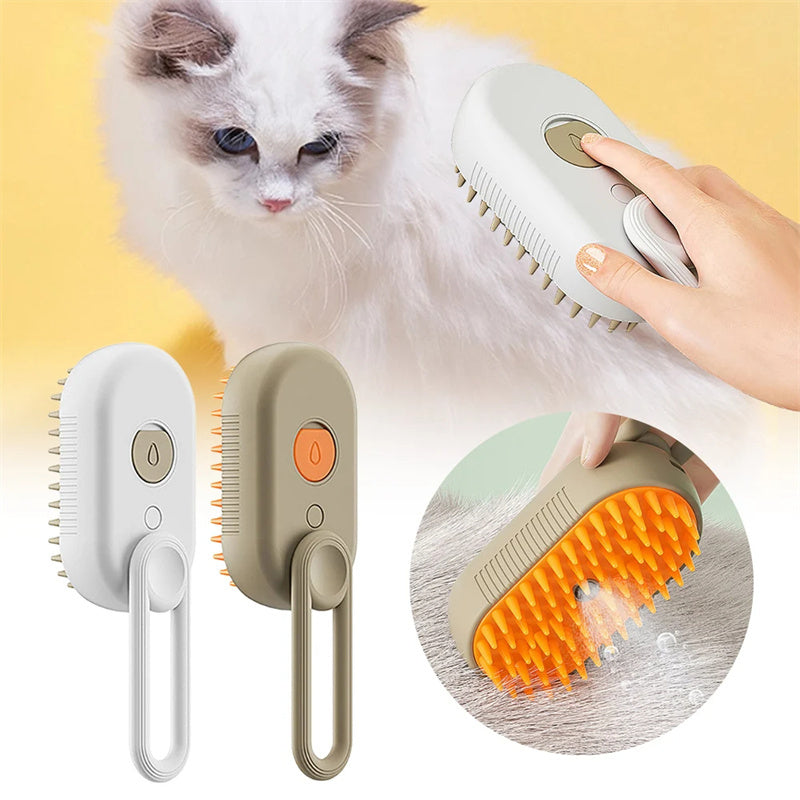 Pecatty-Cat Steam Brush Steamy Dog Brush 3 In 1 Electric Spray Cat Hair Brushes For Massage Pet Grooming Comb Hair Removal Combs Pet Products